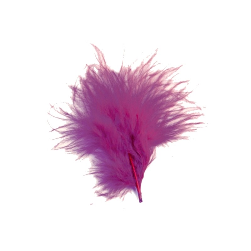 SACHET DE 20 PLUMES FRAMBOISE 7 CM 