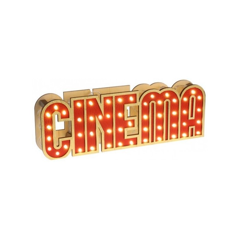 LETTRE LUMINEUSES CINEMA ROUGE 30 CM 