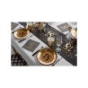 10 ASSIETTES ROND ETINCELANT METAL OR 18 ANS NOIR