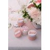 SACHET DE 4 BOITE RONDE ROSE 5 CM 