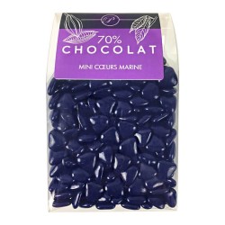 DRAGÉES MINI COEURS CHOCOLAT 500 GR – BLEU MARINE 