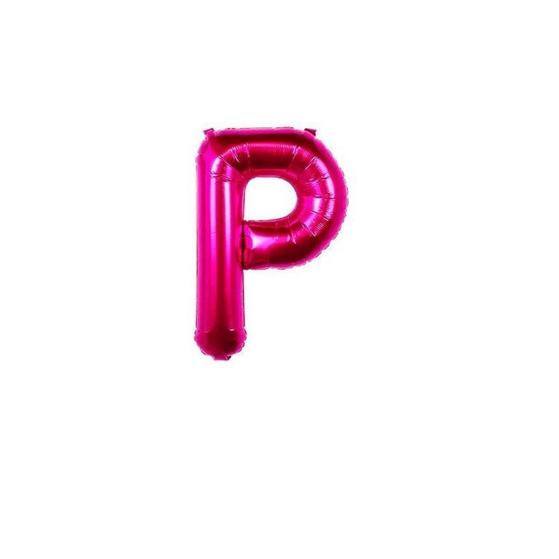 BALLON METALLIQUE LETTRE P FUSHIA 35 CM BALLON METALLIQUE LETTRE P FUSHIA 35 CM