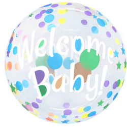 BALLON BOBO BUBBLE WELCOME BABY  50 CM 