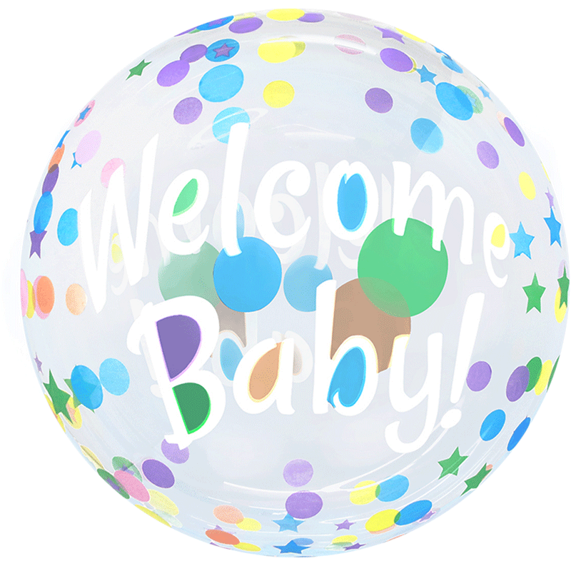 BALLON BOBO BUBBLE WELCOME BABY  50 CM 