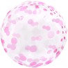 BALLON DECOBUBBLE GRAND CONFETTIS ROSE   45 CM 