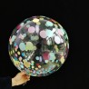 BALLON BOBO BUBBLE GRAND CONFETTIS MULTICOLORES 45 CM 