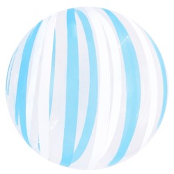 BALLON BOBO BUBBLE STRIES BLEU ET BLANC  45 CM 