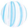 BALLON BOBO BUBBLE STRIES BLEU ET BLANC 45 CM 