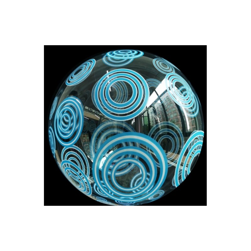 BALLON BOBO BUBBLE CERCLE BLEU  45 CM 