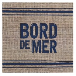 20 SERVIETTES BORD DE MER NATUREL 33 X 33 CM  