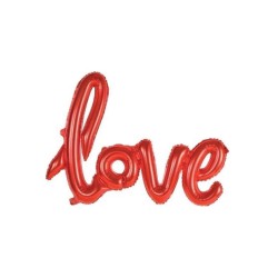 BALLON METALLIQUE LETTRE LOVE SCRIPT 