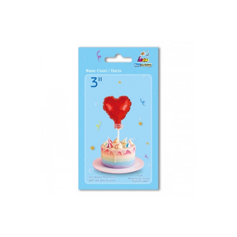 BALLON METALLIQUE PETIT COEUR 3"