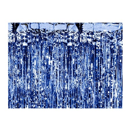 RIDEAU LAME BLEU 90 CM X 250 CM 