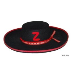 CHAPEAU NOIR AEVC BANDE ROUGE Z ENFANT 