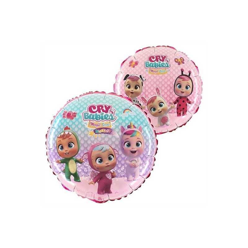 BALLON METALLIQUE ROND CRY BABIES 46 CM 
