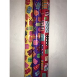 PAPIER CADEAU 3 COULEURS ASSORTIES REGALITO 70 X 200 CM