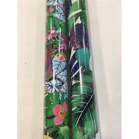 PAPIER CADEAU 2 COULEURS ASSORTIES VERT 70 X 200 CM 