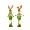 DECORATION LAPIN  VERT ET BRUN A POIS 22 X 21 X 100 CM 