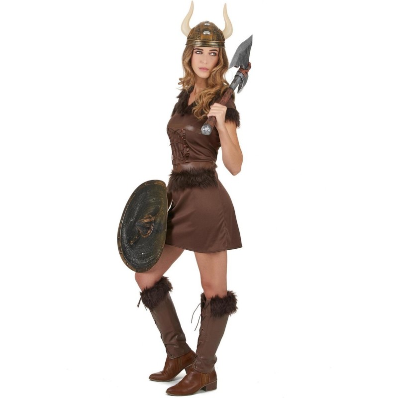 DEGUISEMENT FEMME VIKING MARRON TAILLE S  DEGUISEMENT FEMME VIKING MARRON TAILLE S