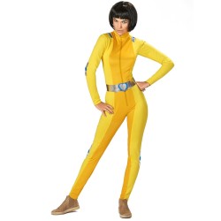 DEGUISEMENT FEMME ESPIONNE JAUNE TAILLE XS