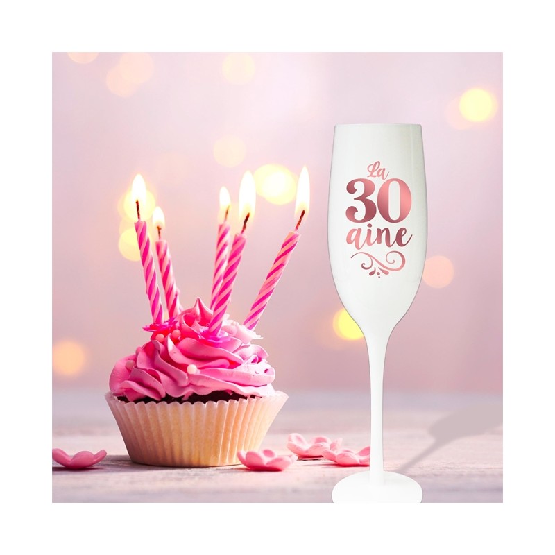 FLUTE BLANCHE 30 ANS EN ROSE GOLD