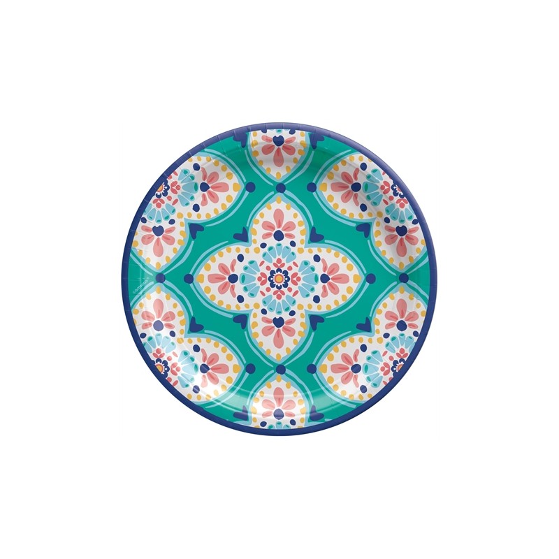 8 ASSIETTES BOHO VIBES  26.7 CM