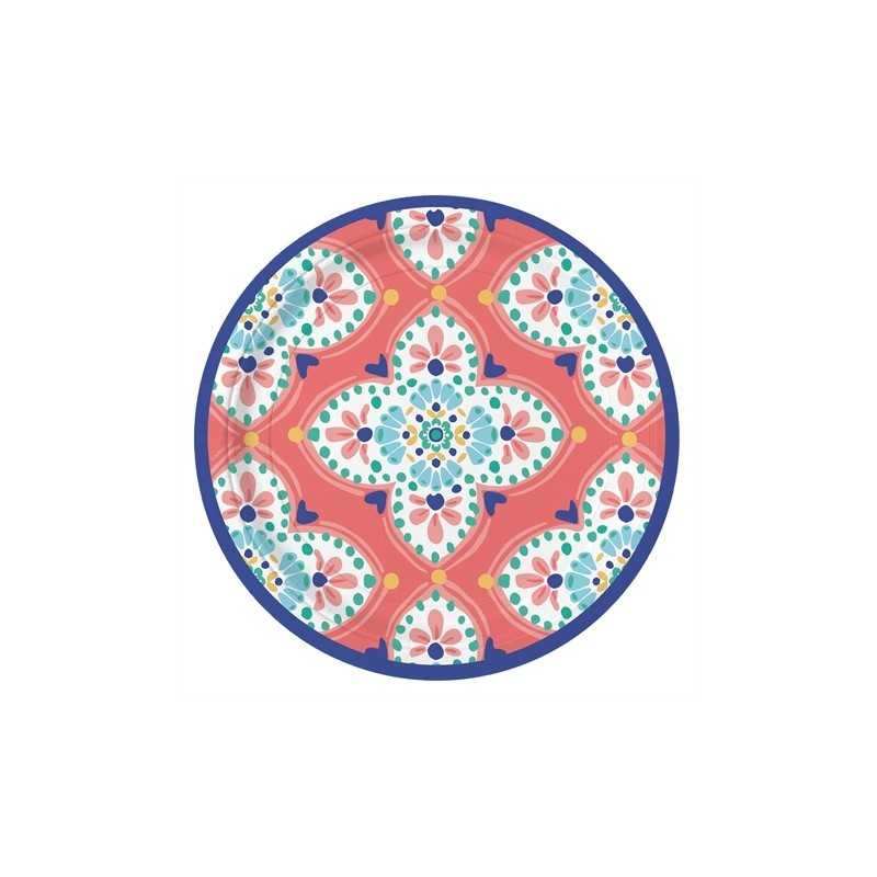 8 ASSIETTES BOHO VIBES 17.8 CM