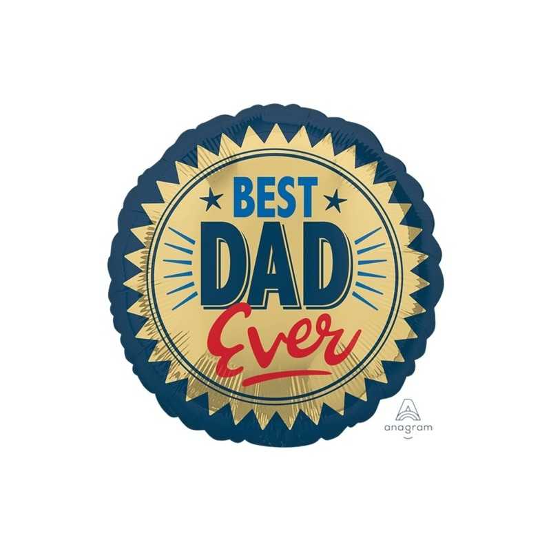 BALLON METALLIQUE BEST DAD EVER 43 CM