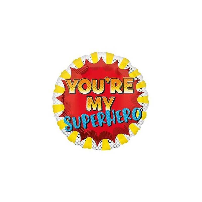 BALLON METALLIQUE YOU'RE MY SUPERHERO 43 CM