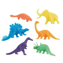 12 FIGURINES DE DINOSAURES MULTICOLORES