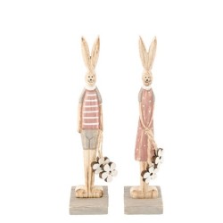 LAPIN BOIS GARCON OU FILLE 4 X 4 X 18 CM 