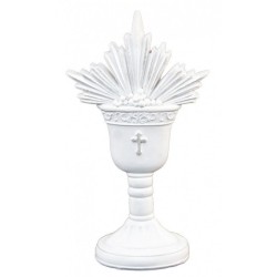 CALICE COMMUNION BLANC RESINE 8.1 X 4.5 X 14.8 CM 