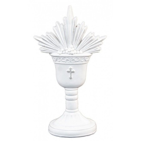 CALICE COMMUNION BLANC RESINE 8.1 X 4.5 X 14.8 CM 