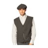 ENSEMBLE GILET ET CASQUETTE GRIS GANGSTER  ANNEES 20 TAILLE M-L