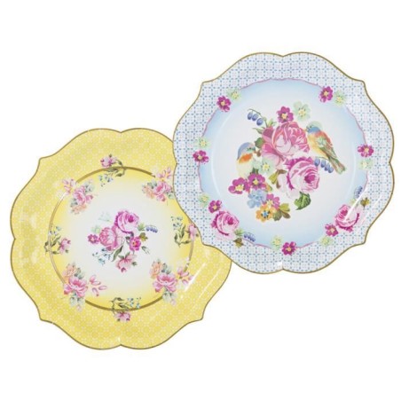 4 ASSIETTES DE PRESENTATIONS ROMANTIQUES 31 CM