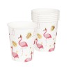 6 GOBELETS FLAMANT ROSE 25 CL 