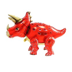 BALLON METALLIQUE DINOSSAURE ORANGE TRICERATOPS 91 CM 