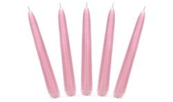 10 BOUGIES FLAMBEAU ROSE CLAIRE 24 CM 
