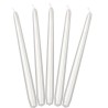 10 BOUGIES FLAMBEAU BLANCHE BRILLANT  24 CM 