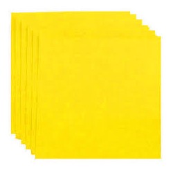 20 SERVIETTES JAUNE CITRON 33 X 33 CM