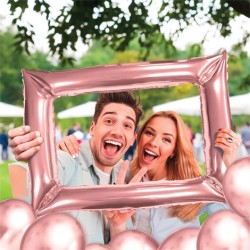 BALLON METALLIQUE CADRE PHOTO ROSE GOLD 65 CM X 85 CM 