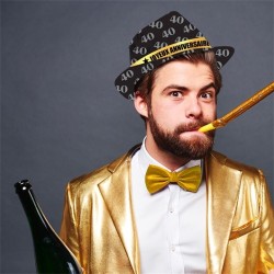 CHAPEAU BORSALINO NOIR ANNIVERSAIRE 40 ANS