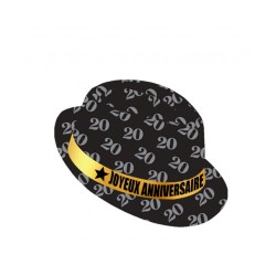 CHAPEAU BORSALINO NOIR ANNIVERSAIRE 20 ANS 