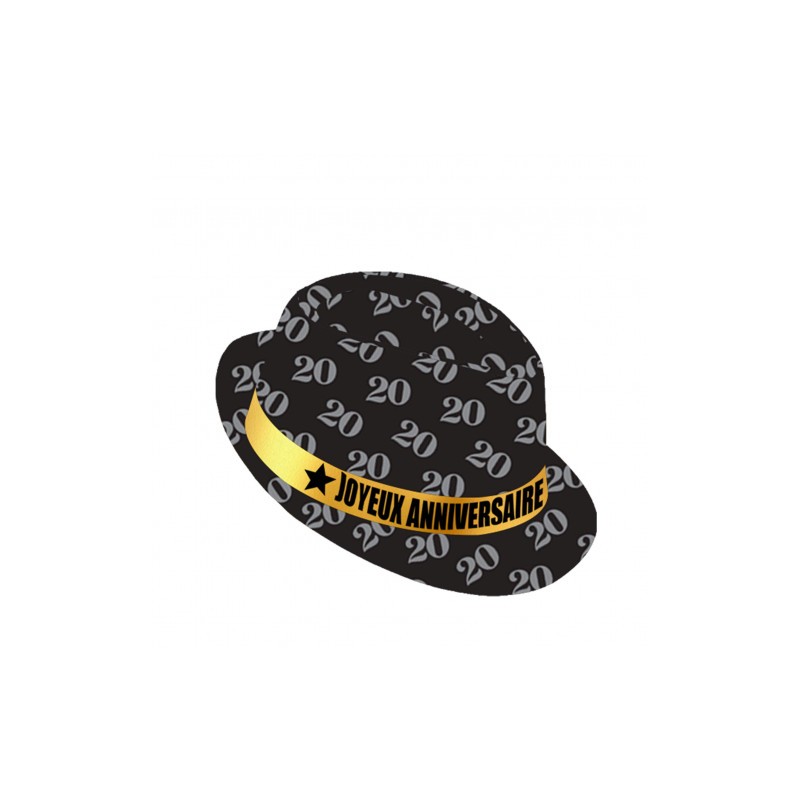 CHAPEAU BORSALINO NOIR ANNIVERSAIRE 20 ANS 