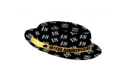 CHAPEAU BORSALINO NOIR ANNIVERSAIRE 18 ANS