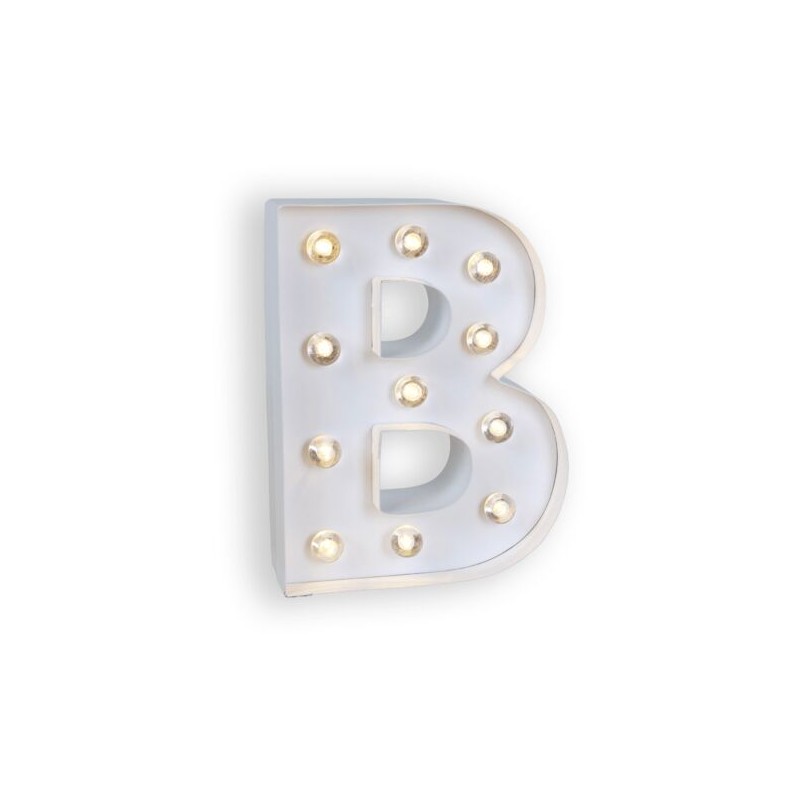 LETTRE B LED BLANCHE 25 CM 