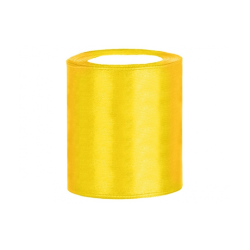 RUBAN SATIN JAUNE 100 MM X 25 M