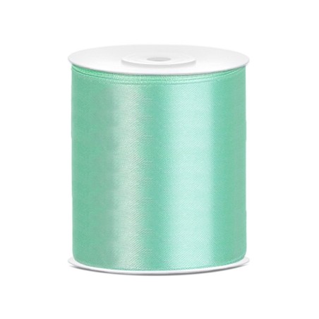 RUBAN SATIN MENTHE 100 MM X 25 M