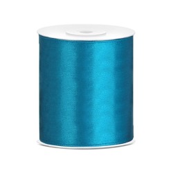 RUBAN SATIN TURQUOISE 100 MM X 25 M