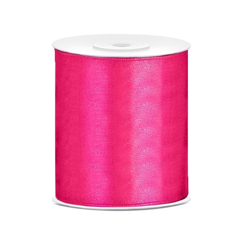 RUBAN SATIN ROSE FUSCHIA 100 MM X 25 M RUBAN SATIN ROSE FUSCHIA 100 MM X 25 M